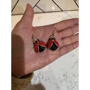 Betsey Johnson Picnic Collection ladybug earrings 2019 whimsical nature kitschy thumbnail 3