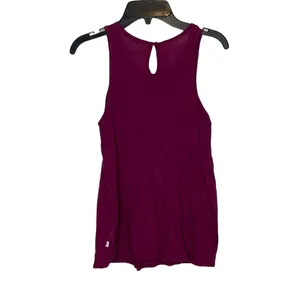 American Eagle Womens Sleeveless 1/2‎ Button Tank Top Blouse Size XS Maroon thumbnail 6