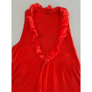 Free People Linen Blend Ruffle Babydoll‎ Tank Top XS Boho Festival Cottagecore thumbnail 4