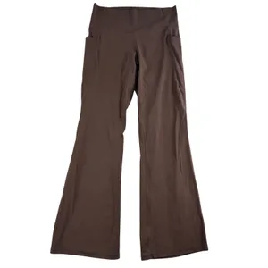 Member's Mark L Yoga Pants Everyday Flare High Rise Pockets Brown Bear‎ Athletic thumbnail 3