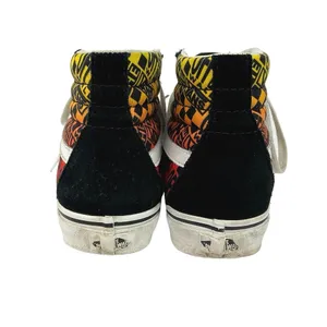 Vans Sk8-Hi Logo Flame Black Canvas Lace-up High Top Casual Sneakers Shoes Sz 8 thumbnail 3
