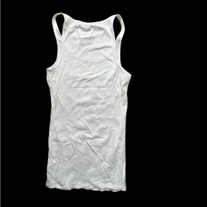 vintage Victoria's Secret White Tank Black Sequin Heart super model essentials L thumbnail 3