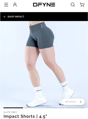 DFYNE Impact Shorts 4.5” | Slate Grey | XS thumbnail 3
