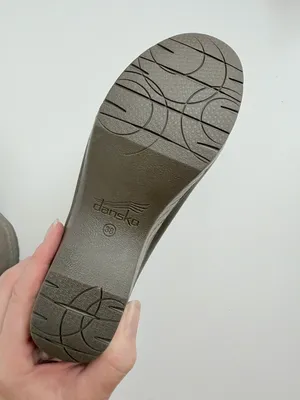 Dansko Clogs Melody Slip On Mules Leather Comfort Travel Burnished Taupe Grey thumbnail 10