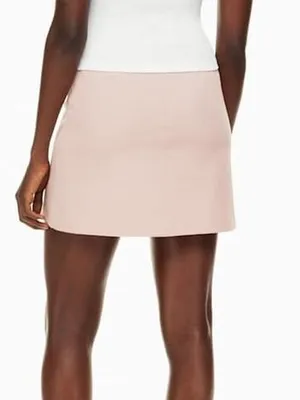 Aritzia Sunday Best Tatiana Mini Skirt with Front Slit in Damask Pink - Size: 0 thumbnail 3