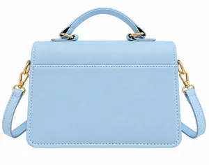Light Blue Butterfly Mini Crossbody Handbag Quilted Purse thumbnail 2