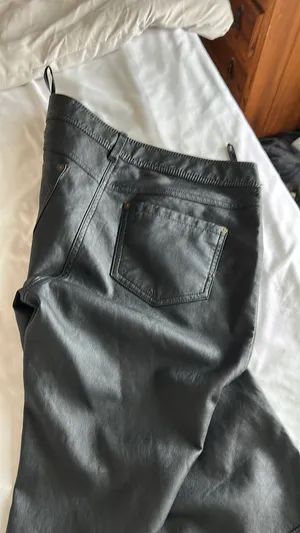 Free people low rise leather like pants thumbnail 3