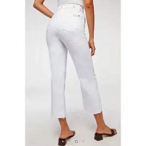 7‎ For All Mankind Cropped Wide Leg White Jeans Size 32 New thumbnail 12