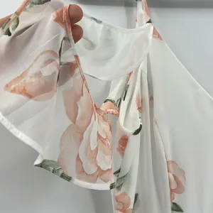 Lulus Take You There Floral Maxi Dress M NWT Ivory Off Shoulder Wedding Guest thumbnail 7