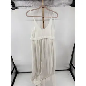 Zara W&B Collection Sleeveless Long Dress Size Medium White thumbnail 7