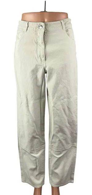 Aritzia Wilfred Free Women's Beige High Rise Wide Leg Baggy Trousers Pants Sz 6 thumbnail 1