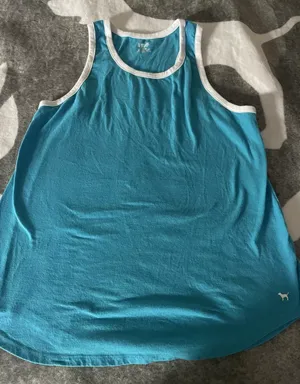 Victoria Secret Pink Sleeveless Shirt Blue Medium thumbnail 1