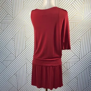 Haute Hippie Crimson Crush‎ Cowl Sleeve Mini Dress thumbnail 8