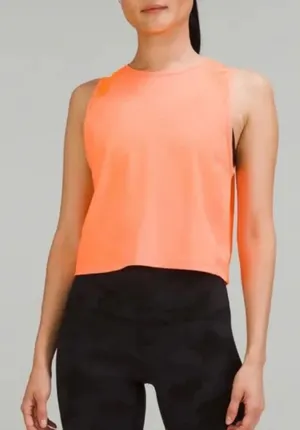 Lululemon Sculpture Cropped Tank in highlight orange NWT 10 thumbnail 1