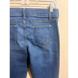 Carmar Bootcut Jeans Womens 28 Blue Excellent Stretch Heart Embroidery thumbnail 13