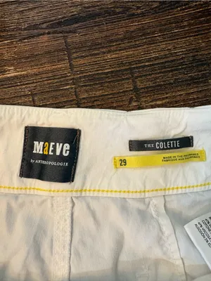 Anthropologie Maeve Colette Pants Womens 29 White Wide Leg Cropped thumbnail 7