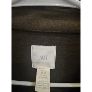H&M Olive‎ Trench Coat Shacket Jacket Duster Size XS thumbnail 3