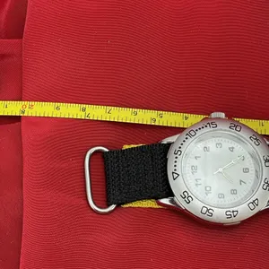 Black Yellow & Silver Toned Wristwatch Luminous Hands‎ New Battery thumbnail 8
