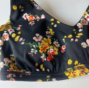 Aerie NWT Offline Goals Plunge Floral Sports Bra Black Size Medium M NEW thumbnail 3
