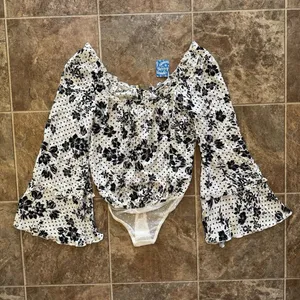Free People One On One Date Bodysuit Tea Combo Size Small thumbnail 4