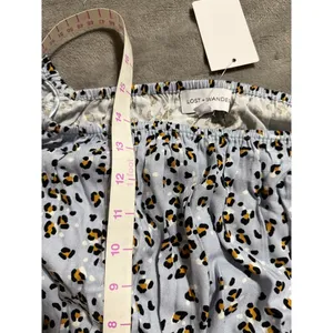 NWT Lost + Wander Blue Leopard Size‎ Medium Women Long Sleeve Square Neck Top thumbnail 8