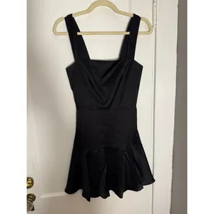 Amanda Uprichard Amelyn 100% Silk Flounce Hem Black Cocktail Dress thumbnail 2