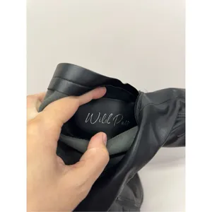 Wild Pair‎ Chunky Heel Platform Booties Black Size 9.5 Sock Like Fit Block Heel thumbnail 7