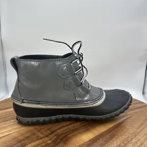 Sorel Out N‎ About Rain Duck Boot Gray Waterproof Travel Outdoors Women's 7 thumbnail 5