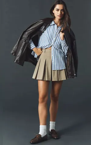 Antrhopology NWT Maeve Kate 100% Cotton Classic Buttondown Shirt thumbnail 1