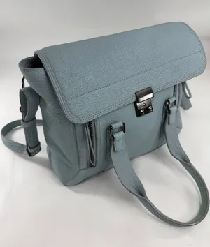 3.1 Phillip Lim Pashli Medium Satchel Light Blue Pebbled Leather AR13-0179SKC thumbnail 1