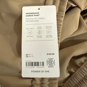 Athleta Promenade Cargo Pant Women Medium Tall Brown Tan Wide Leg 472171 New thumbnail 10