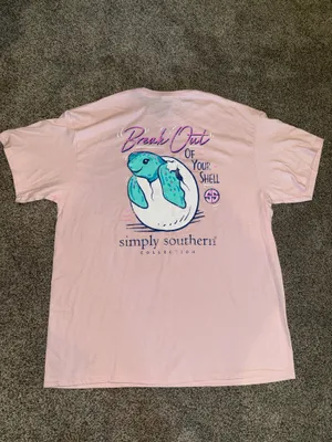 Simply Southern Break Out Of Your Shell Turtle Graphic T-Shirt thumbnail 3