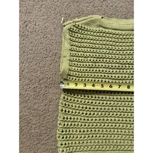 Broadway Crochet Tank Top - Women's Medium, Sage Cotton Blend thumbnail 10