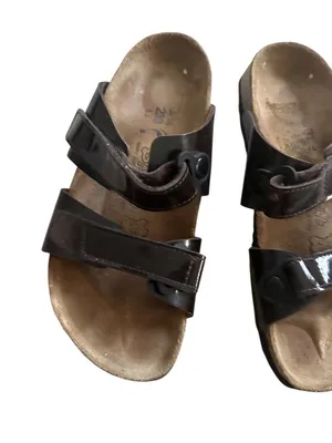 BIRKIS Brown Patent Leather Adjustable Sandals Size Women’s 5 thumbnail 4