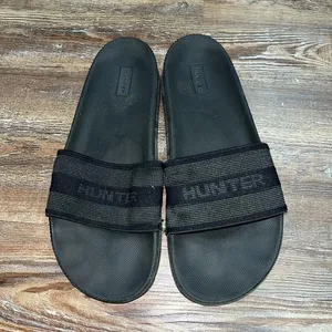 Hunter Originally Elastic Black Slide Sandals Size 7 thumbnail 1