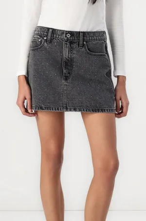 NWT Abercrombie & Fitch Denim‎ Mini Skirt - Denim skirt - grey opulent, size 16 thumbnail 1