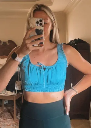 Blue Jean Crop Top thumbnail 1