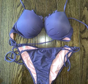 Victoria's Secret Plum Ruffle Bikini thumbnail 1