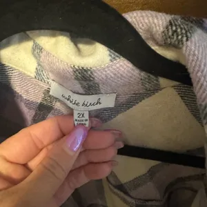 White Birch Purple and Cream Utility Jacket thumbnail 3