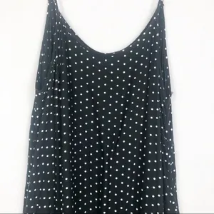 Polka Dot Sleeveless Ruffle Hem Tank Dress Size Medium thumbnail 4