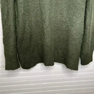 Topshop Women's Green Chunky Knit Mock Neck Oversized Sweater Size S US 4-6 thumbnail 9