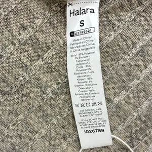 Halara Womens Long Sleeve Ribbed V-Neck Fit & Flare Mini Dress Oatmeal Grey‎ S thumbnail 8