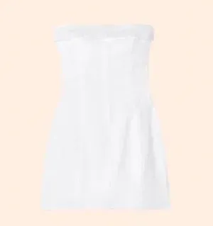 Reformation Madilyn Linen Dress (White) thumbnail 2