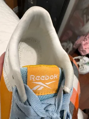 Reebok women’s White/Blue/Orange Mesh Low Top Sneakers US 6 FY9911 thumbnail 4