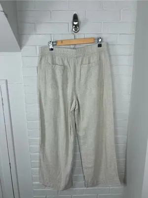 Old Navy Linen Wide Leg Pants Size L thumbnail 10