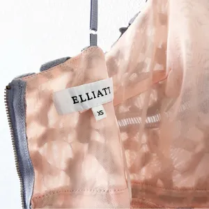 Anthropologie Elliatt Tingle Floral Lilac Overlay Wedding Guest Lace Midi Dress thumbnail 9