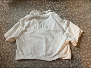 H&M white denim top  thumbnail 3