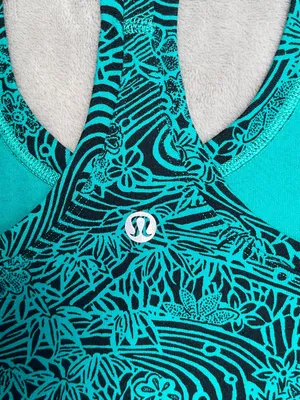 Lululemon Cool Racerback II Tank Top in Kitakami Viridian Yoga Pilates Gym XS/S thumbnail 4