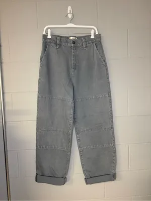 Frame Denim The Cuffed Utility Trouser in Slate Gray Women’s Size 28 Cotton Pant thumbnail 5