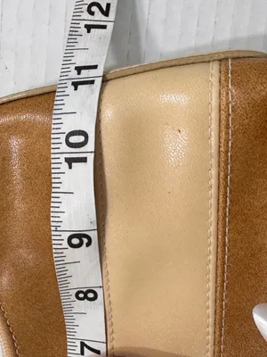 Vintage Y2K Tan Leather Mini Shoulder Bag Purse Handbag Coquette Girly thumbnail 3